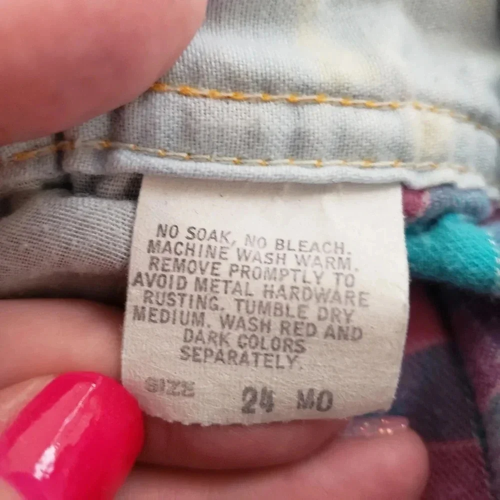 OshKosh B'Gosh 24 Mon VTG Lined Denim Overalls